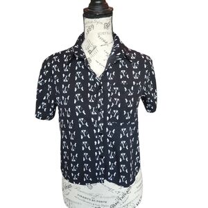 Frenchie button-down blouse